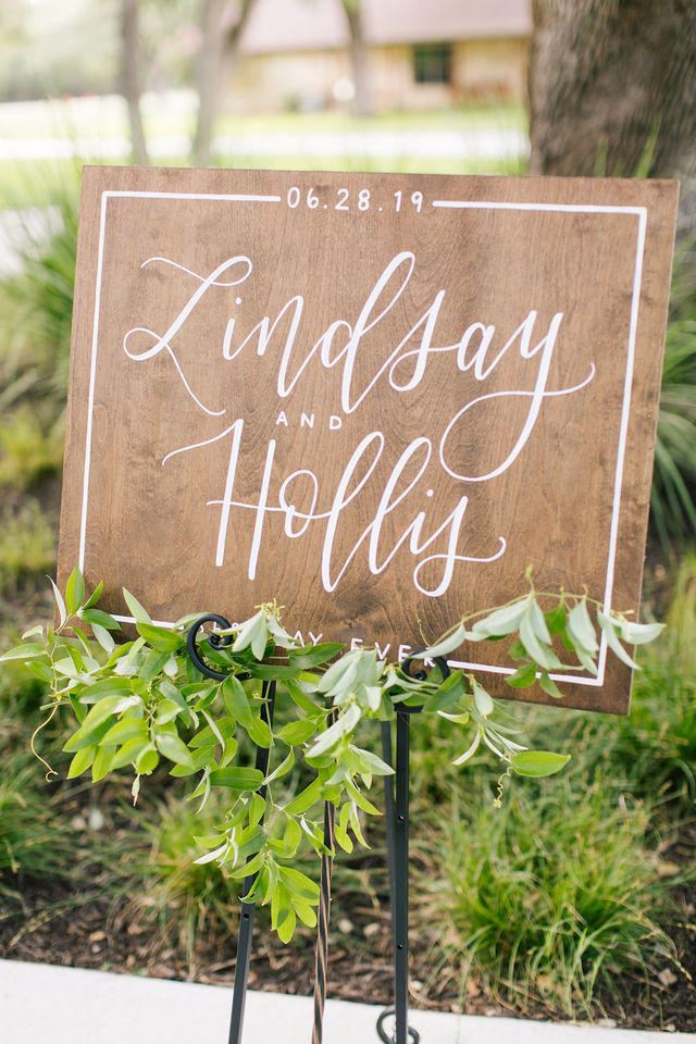 Wedding wooden welcome sign