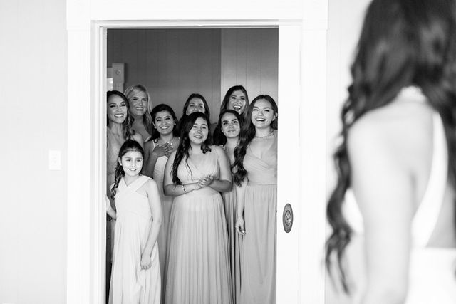 first look with bridal party
